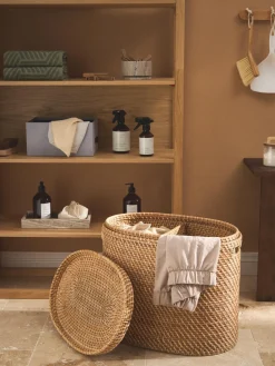 Westwing Collection Cesta de ropa con tapa Lurdes