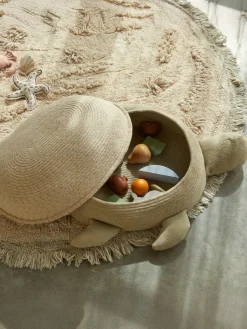 Lorena Canals Cesta infantil artesanal Mama Turtle^Niños Decoración Infantil|Almacenaje Infantil