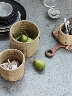 House Doctor Cestas artesanales de ratán Linder, 3 uds.^ Cestas|Jarrones