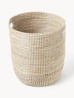 Westwing Collection Cestas de almacenamiento redondas de junco marino Aleya, 2 uds.^ Cestas|Jarrones