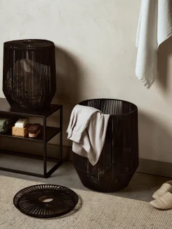 Westwing Collection Cestas de ropa artesanales de cuerda Gabe, 2 uds.