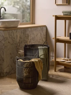 Westwing Collection Cestas de ropa artesanales de cuerda, 2 uds.^ Cestos De La Ropa|Jarrones