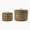 House Doctor Cestas redondas artesanales de ratán, 2 uds.^ Cestas|Jarrones