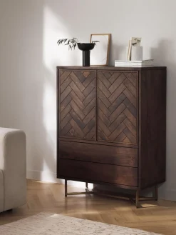 Westwing Collection Chiffonnier de madera de mango diseño espiga Luca^ Sifonieres|Sifonieres