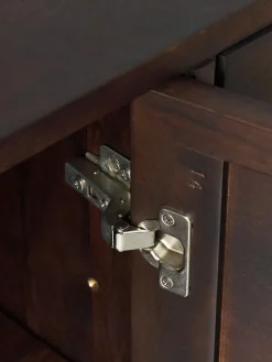 Westwing Collection Chiffonnier de madera maciza de mango con diseño espiga Luca