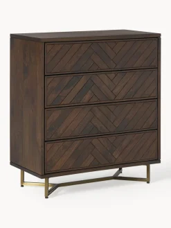 Westwing Collection Cómoda de madera de mango con diseño espiga Luca^ Cómodas|Cómodas