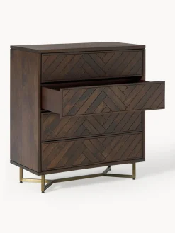 Westwing Collection Cómoda de madera de mango con diseño espiga Luca^ Cómodas|Cómodas