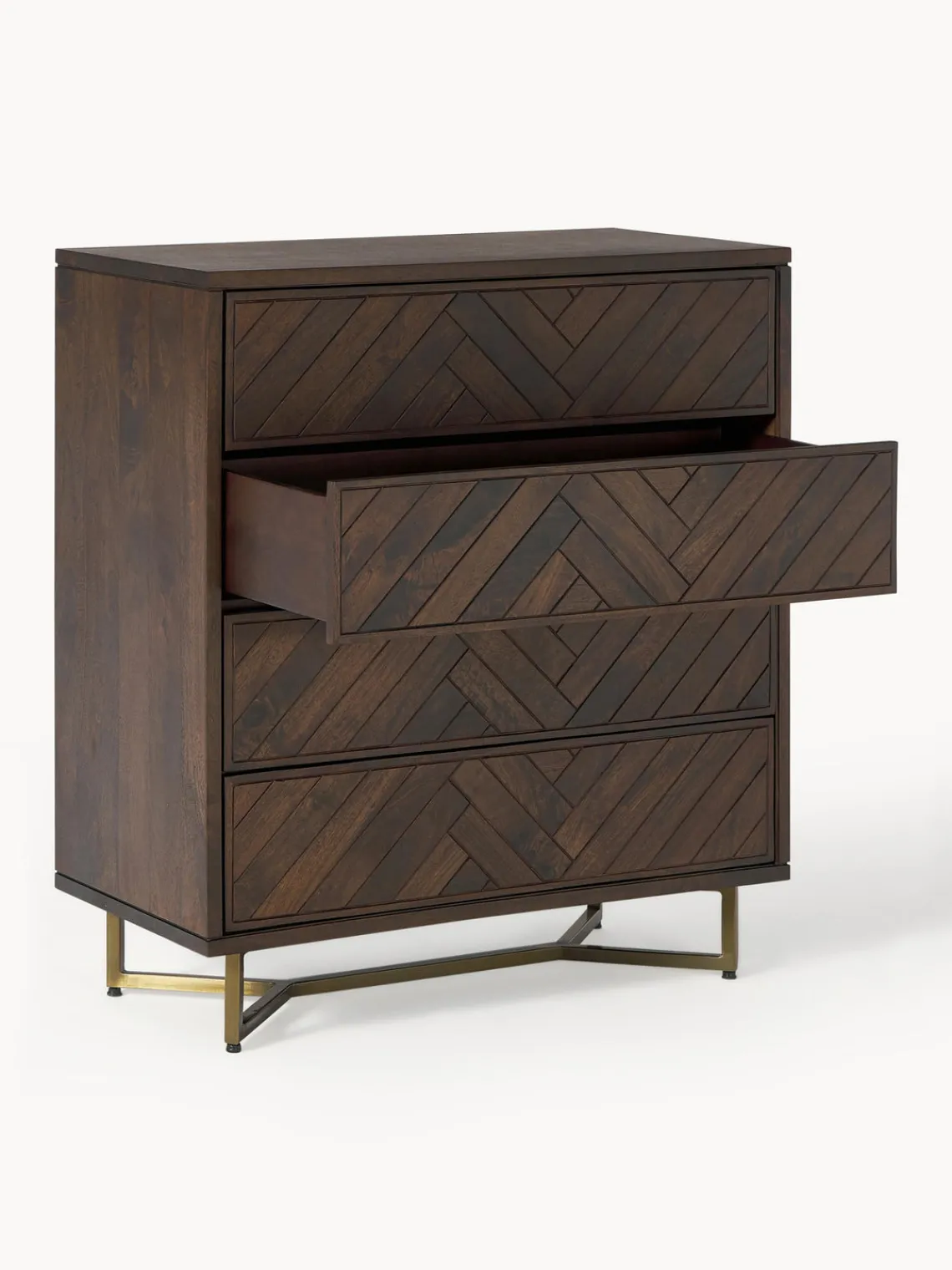 Westwing Collection Cómoda de madera de mango con diseño espiga Luca^ Cómodas|Cómodas