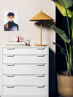 HKLIVING Cómoda de madera Sungkai Space Age