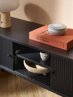 Westwing Collection Cómoda grande con frente acanalado Calary