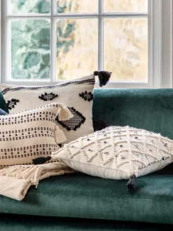 Cojín con borlas Tilyar^ Cojines Decorativos|Mantas