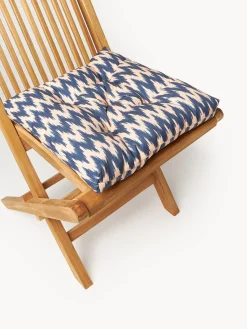 Westwing Collection Cojín de asiento para exterior con estampado ikat Maillot^ Mantas|Cojines Para Sillas