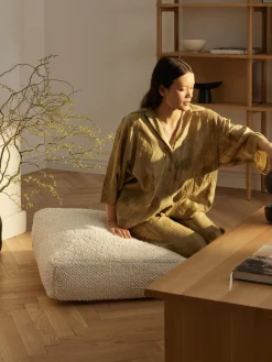 Westwing Collection Cojín de suelo de algodón Indi^ Mantas|Cojines Para Suelo Y Pufs