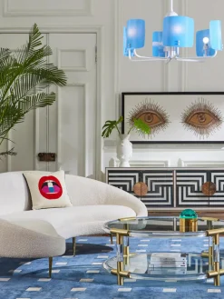 Jonathan Adler Cojín decorativo artesanal de lana con motivo de labios Full Dose^ Cojines Decorativos|Mantas