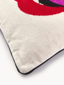 Jonathan Adler Cojín decorativo artesanal de lana con motivo de labios Full Dose^ Cojines Decorativos|Mantas