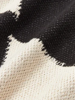 Westwing Collection Cojín grande artesanal con motivos geométricos Asta