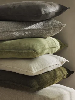 Westwing Collection Cojín grande de cuero reciclado sofá Lennon, 60 x 60 cm