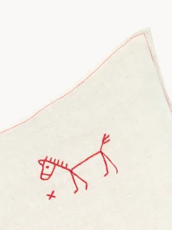 Niños Nobodinoz Cojín infantil de lino bordado L1N0