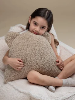Wigiwama Cojín peluche de borreguillo Bear^Niños Decoración Infantil|Cojines Infantiles