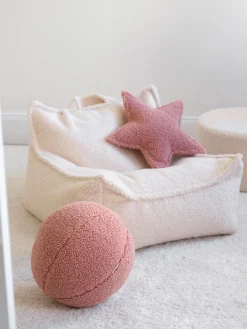 Wigiwama Cojín peluche de borreguillo Star^Niños Decoración Infantil|Cojines Infantiles
