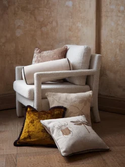 Westwing Collection Cojín rulo de terciopelo Monet^ Mantas|Cojines Decorativos