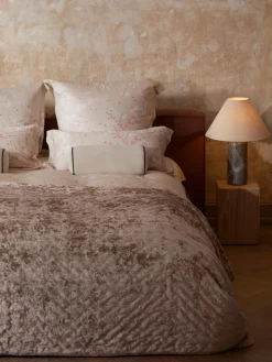 Westwing Collection Cojín rulo de terciopelo Monet^ Mantas|Cojines Decorativos