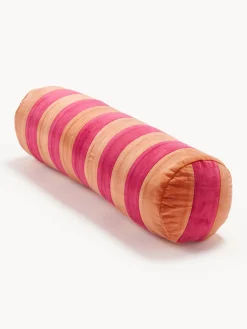 Westwing Collection Cojín rulo de terciopelo patchwork Remus