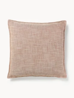 Westwing Collection Cojín sofá grande de mezcla de lino Lennon, 60 x 60 cm