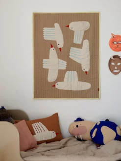 Ferm Living Kids Colcha de algodón ecológico Bird^Niños Decoración Infantil