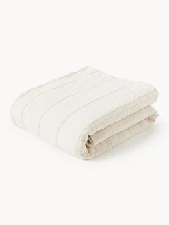 Westwing Collection Colcha de algodón texturizado Lianna