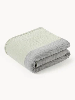 Westwing Collection Colcha de muselina en tejido jacquard Hekla