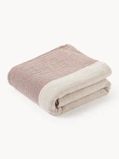 Westwing Collection Colcha de muselina en tejido jacquard Hekla