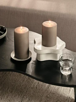 Broste Copenhagen Columna decorativa artesanal Sonja, 22 cm^ Bandejas Decorativas|Jarrones