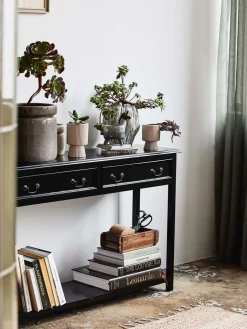 Nordal Consola artesanal de madera de mango Moss^ Mesas Consola|Consolas