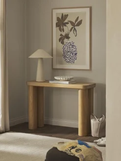 Westwing Collection Consola de madera de roble Kalia