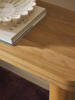Westwing Collection Consola de madera de roble Kalia