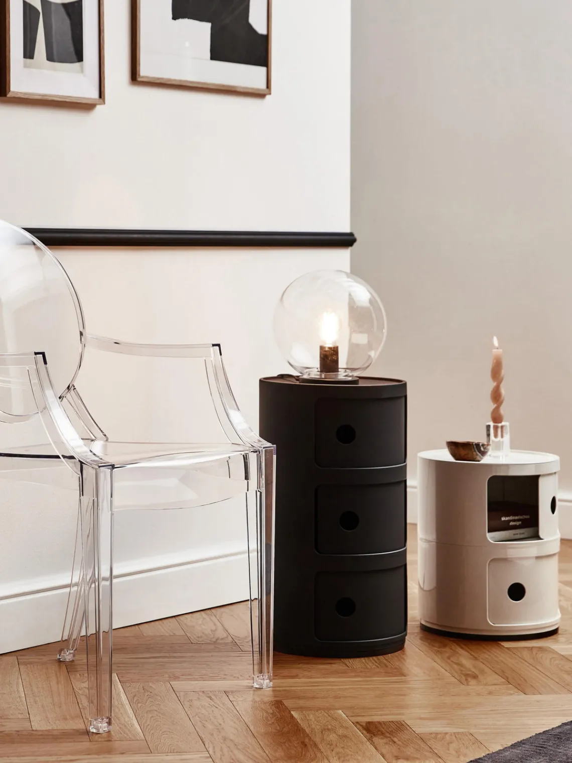 Kartell Contenedor de diseño Componibili, 2 módulos