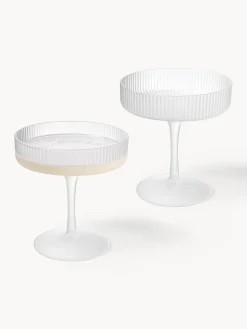 Ferm Living Copas de champán sopladas con relieves Ripple^ Copas De Champagne|Vajillas Completas