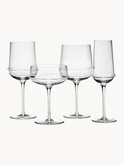 SERAX Copas de champán sopladas Dune, 4 uds.