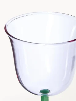 &k Amsterdam Copas de vino artesanales de vidrio borosilicato Dot, 2 uds.