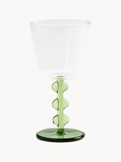 &k Amsterdam Copas de vino artesanales de vidrio borosilicato Petal, 2 uds.^ Copas De Vino|Vajillas Completas