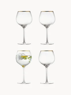 Lyngby Glas Copas de vino sopladas con relieve en forma esférica Palermo, 4 uds.