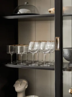 Lyngby Glas Copas de vino sopladas con relieve en forma esférica Palermo, 4 uds.