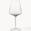 GEORG JENSEN Copas de vino tinto de cristal con relieves Bernadotte, 6 uds.