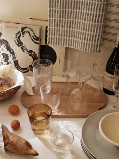 Broste Copenhagen Copas de vino tinto sopladas Martillado, 4 uds.