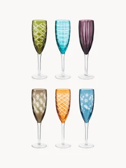 POLSPOTTEN Copas flauta de champán Cuttings, 6 uds.^ Copas De Champagne|Menaje De Mesa