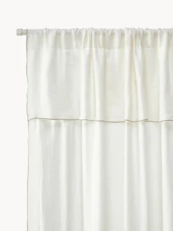 Westwing Collection Cortinas de lino semitransparentes con dobladillo Eleonara, 2 uds.^ Mantas|Cortinas Y Visillos