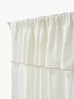 Westwing Collection Cortinas de lino semitransparentes con dobladillo Eleonara, 2 uds.^ Mantas|Cortinas Y Visillos