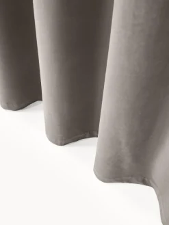 Westwing Collection Cortinas de terciopelo oscuras con ojales Rush, 2 uds.^ Cortinas Y Visillos|Mantas