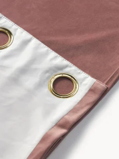 Westwing Collection Cortinas de terciopelo oscuras con ojales Rush, 2 uds.